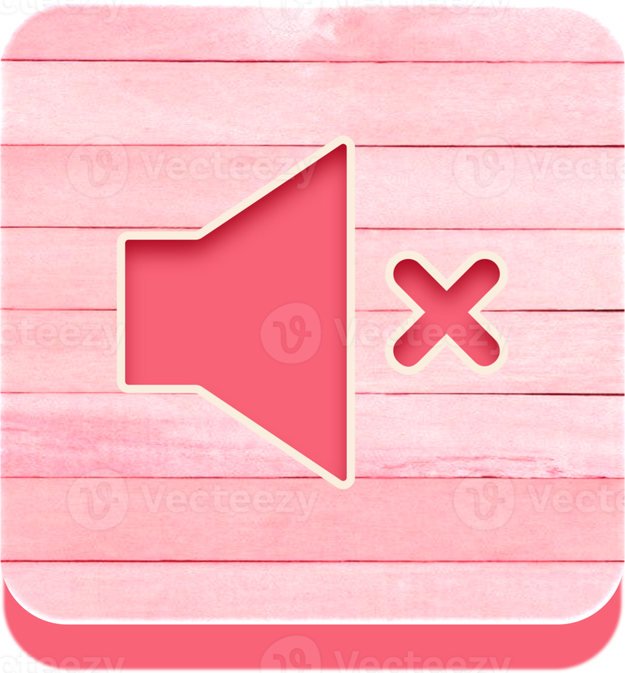 Wooden Mute Button, Wooden Icon png