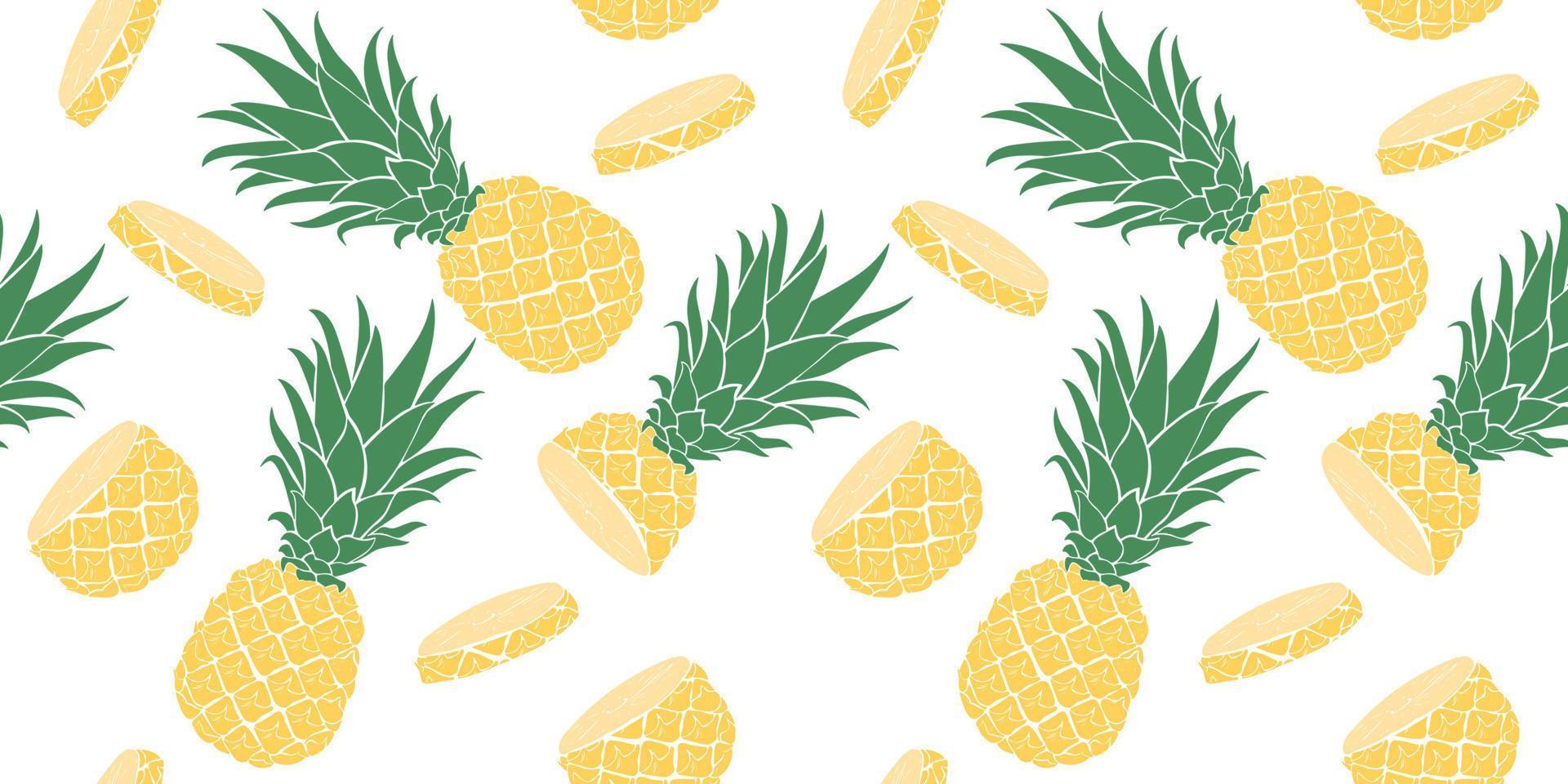 seamless pattern of Pineapple. Elegant template for fashion prints. trending Fabric fashion pattern designs. vector