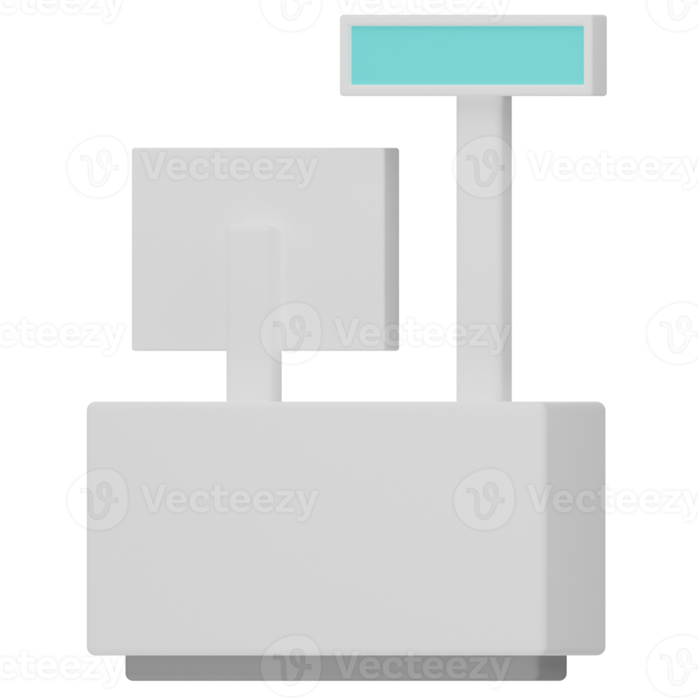 Cashier Machine 3D Illustration png