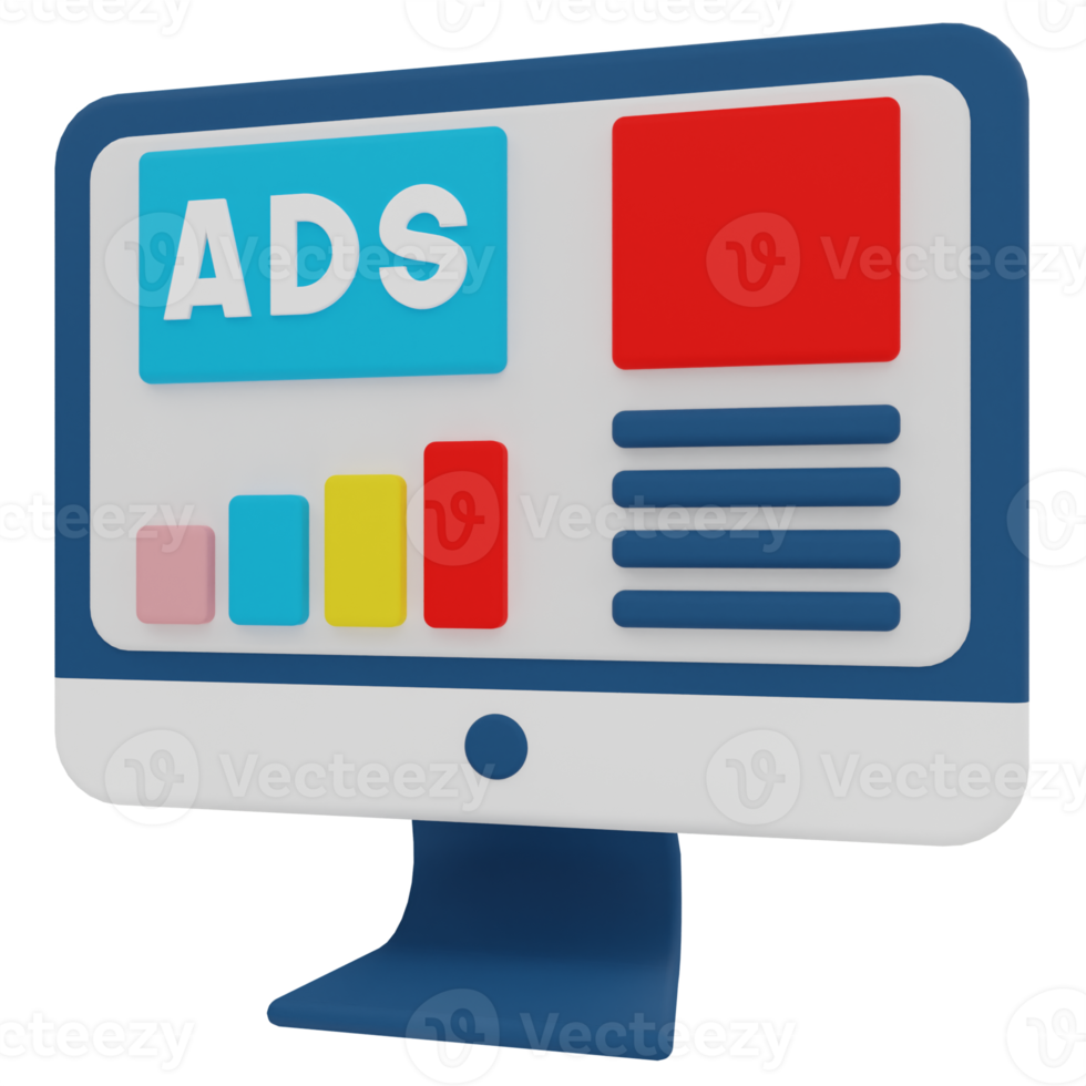 Ads Campaign 3D Illustration png