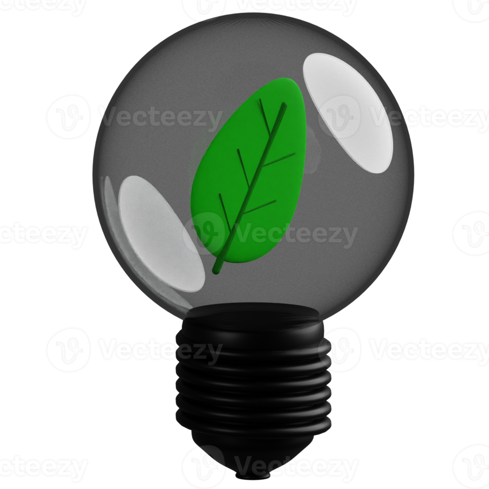 illustration 3d de l'électricité verte png