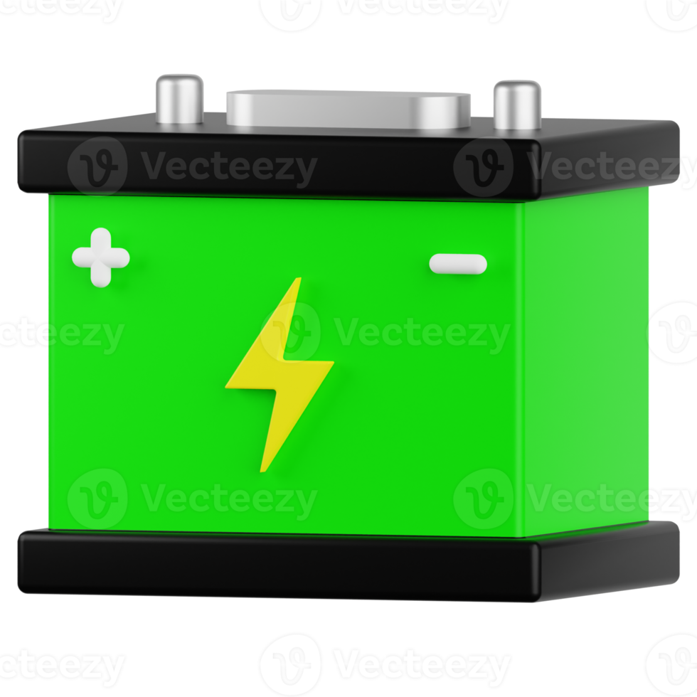 Car Battery 3D Illustration png