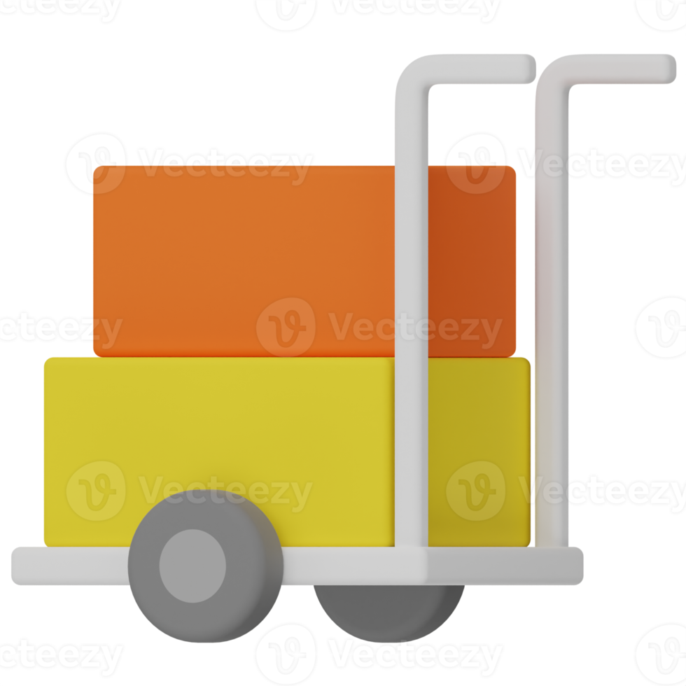 Package Dolly 3D Illustration png