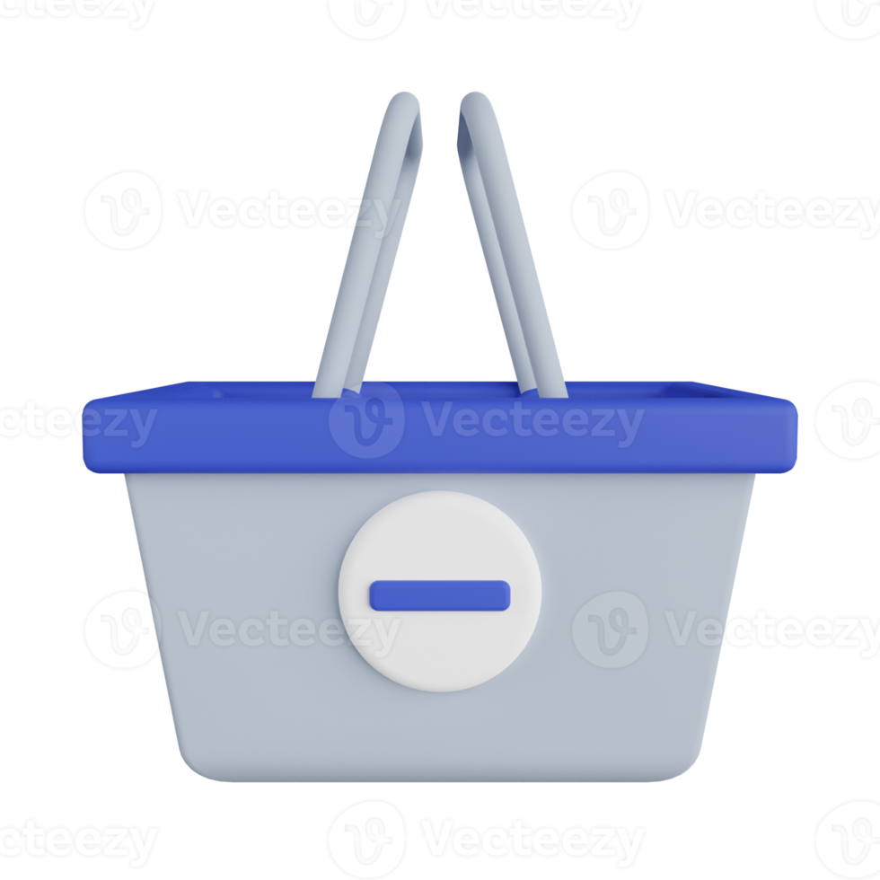 Remove from Basket 3D Illustration png