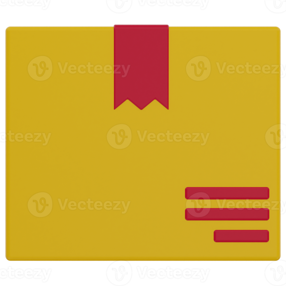 ilustração 3d de caixa de entrega png