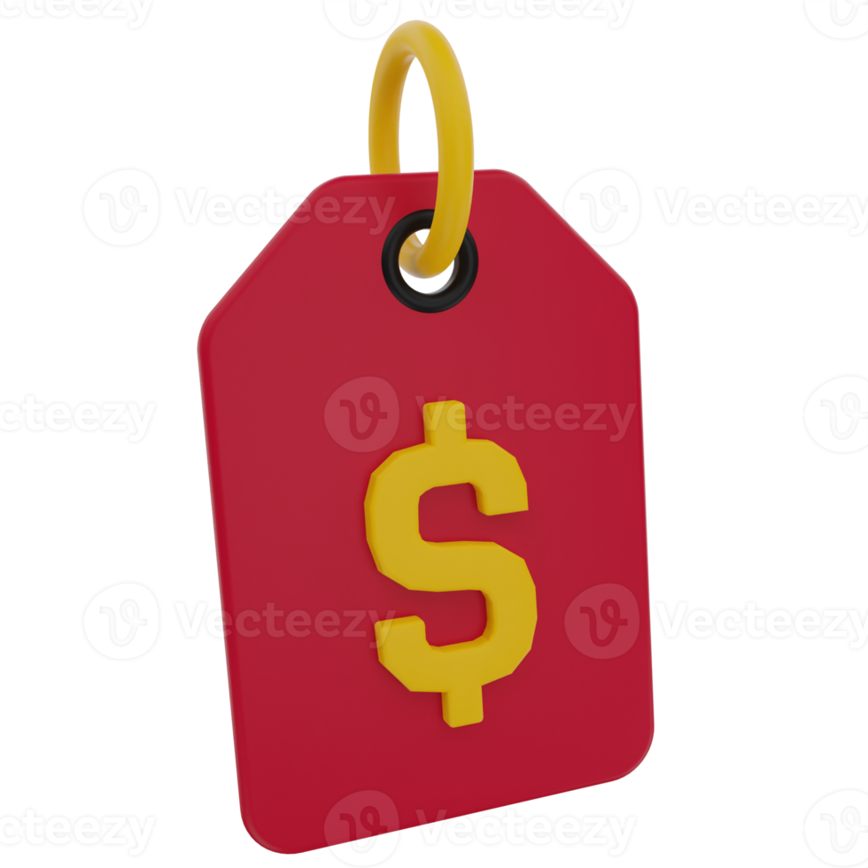 Price Tag 3D Illustration png