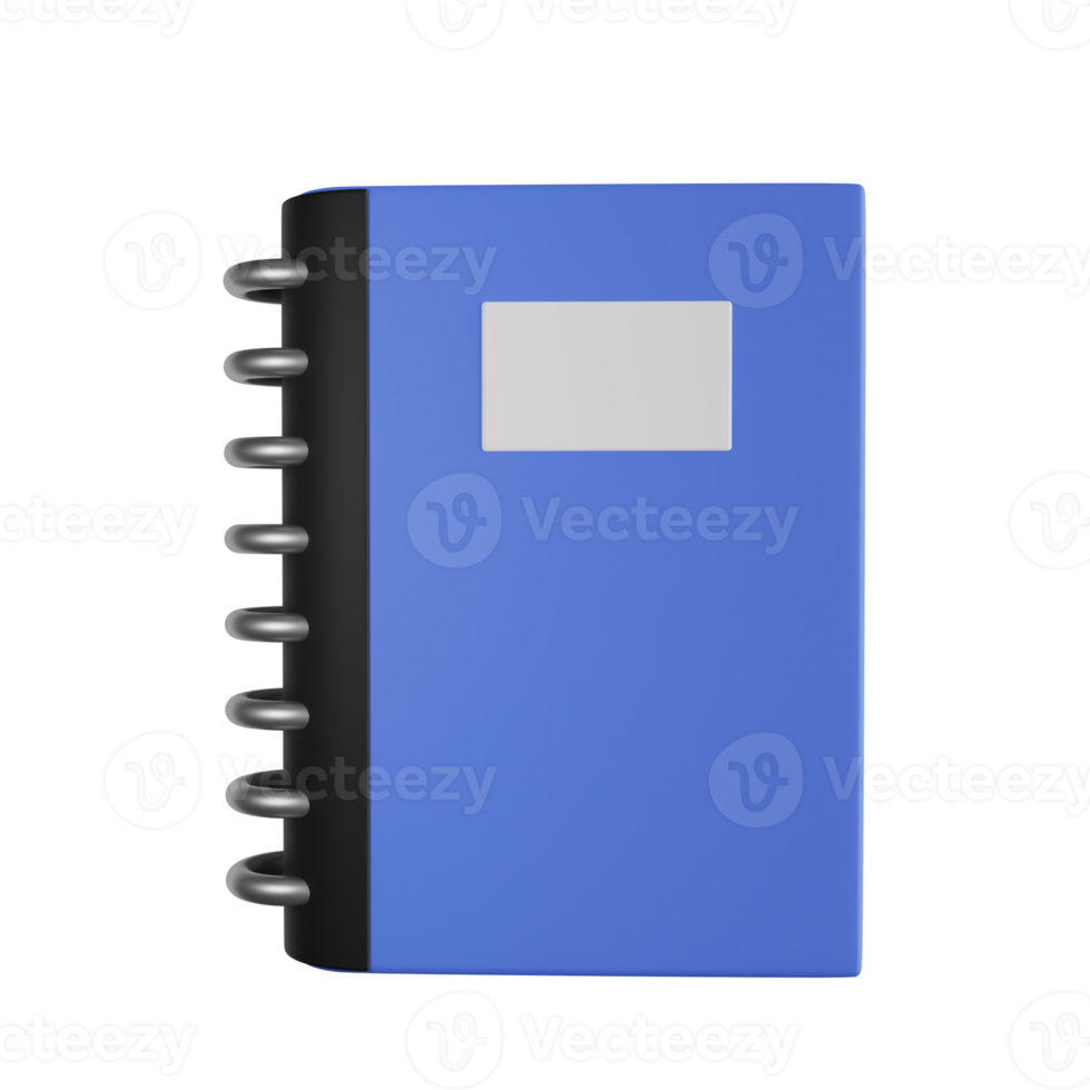 illustration 3d de cahier png