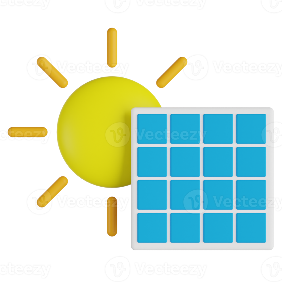 solarpanel energie 3d illustration png