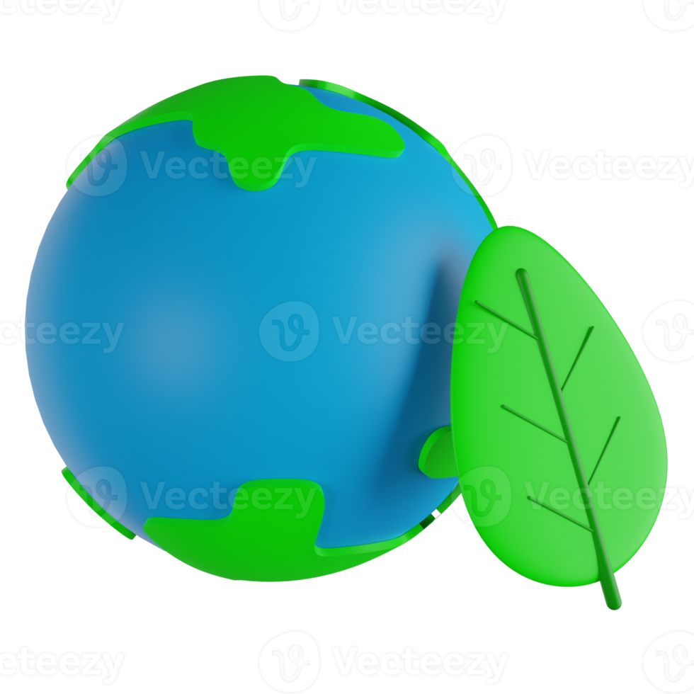 Eco Friendly Earth 3D Illustration png