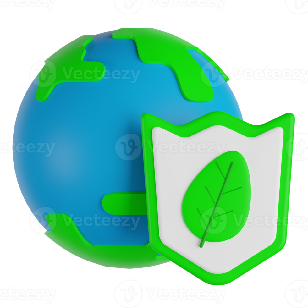 Save Earth 3D Illustration png