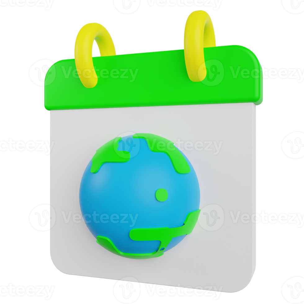 Earth Day 3D Illustration png