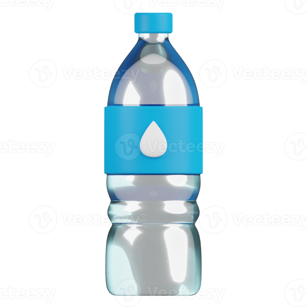 botella de agua 3d ilustración png