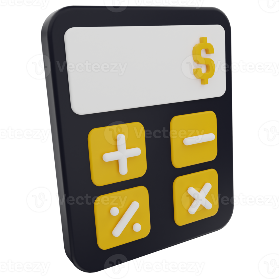 Calculator 3D Illustration png