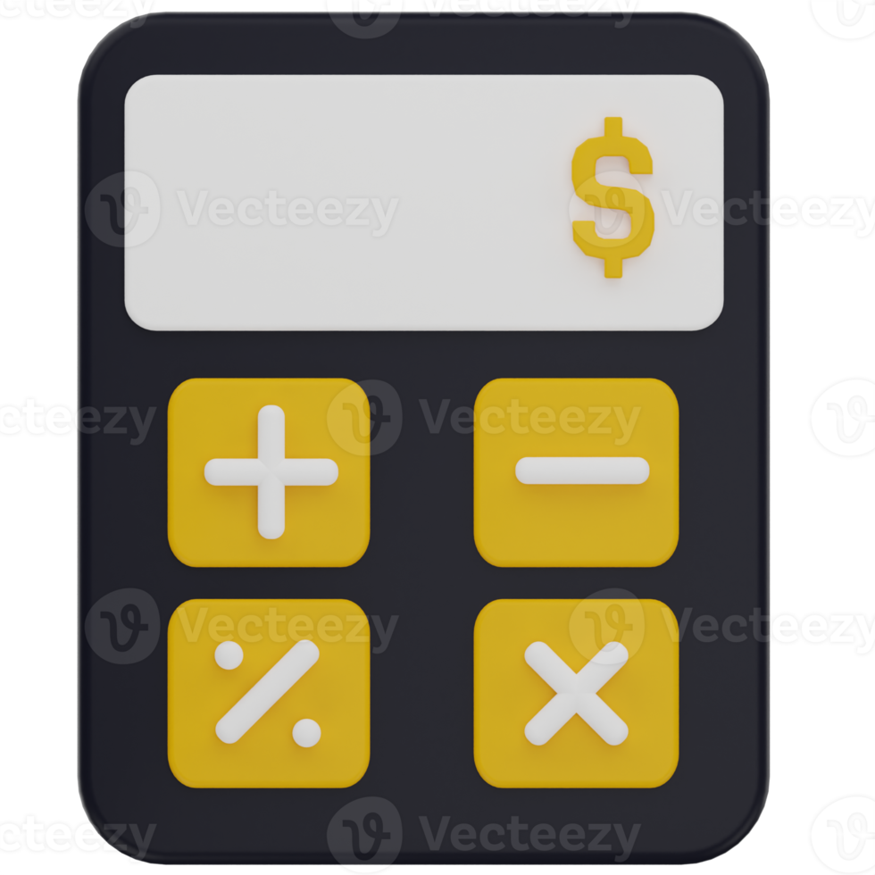 Calculator 3D Illustration png