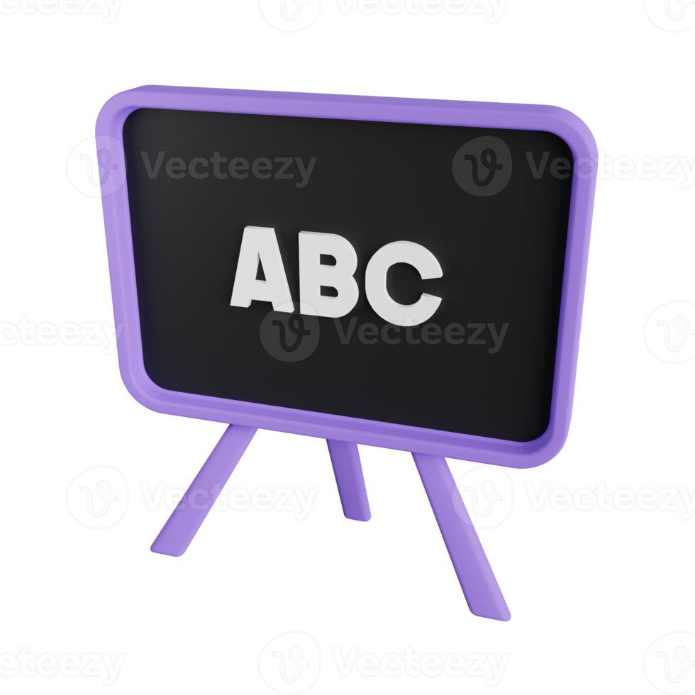 Blackboard 3D Illustration png