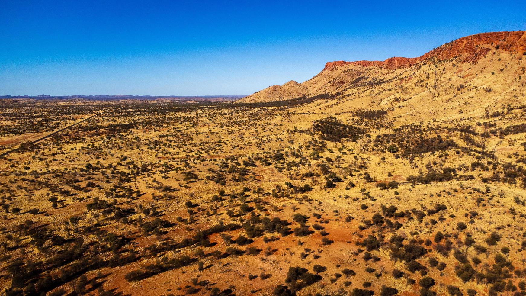 Aerial of open plains photo