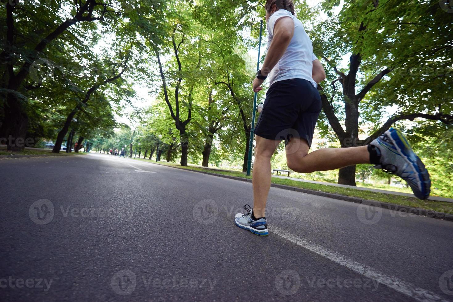 man jogging outside photo