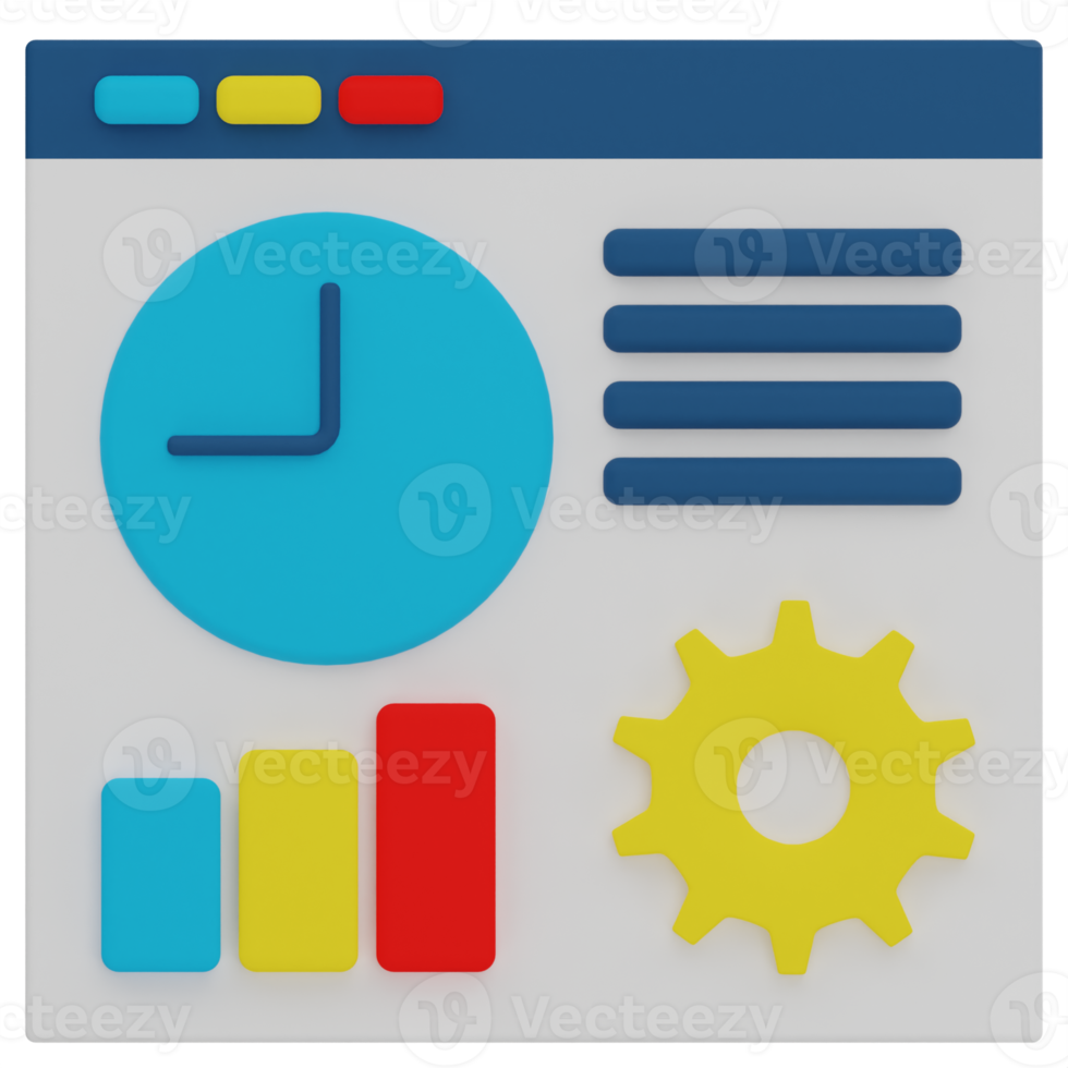 Time Management 3D Illustration png