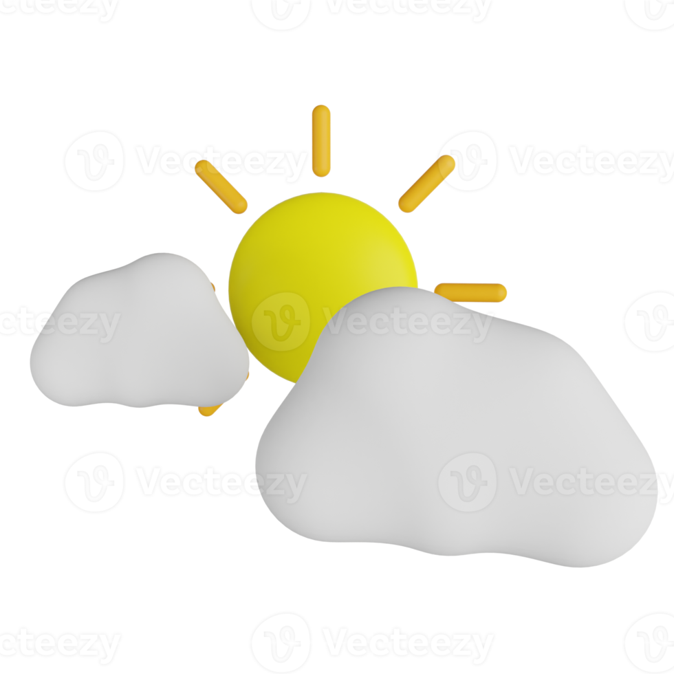 Cloudy Day 3D Illustration png