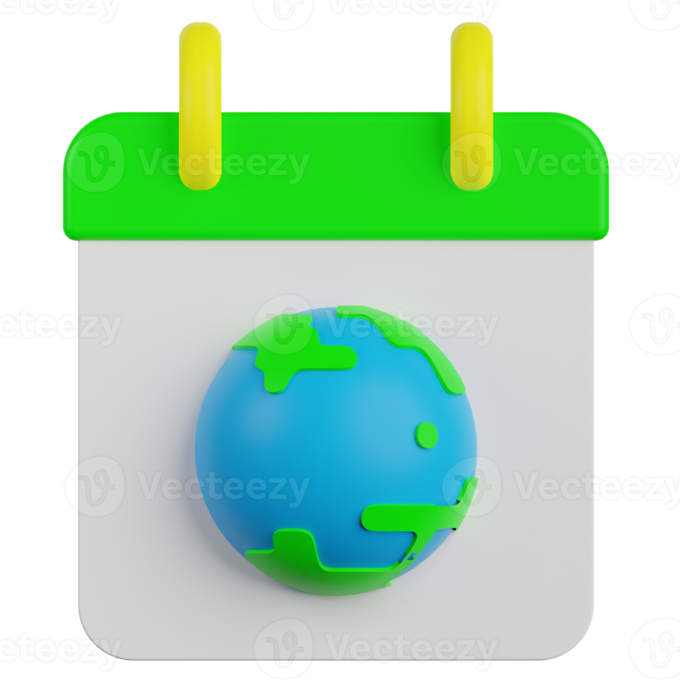 Earth Day 3D Illustration png