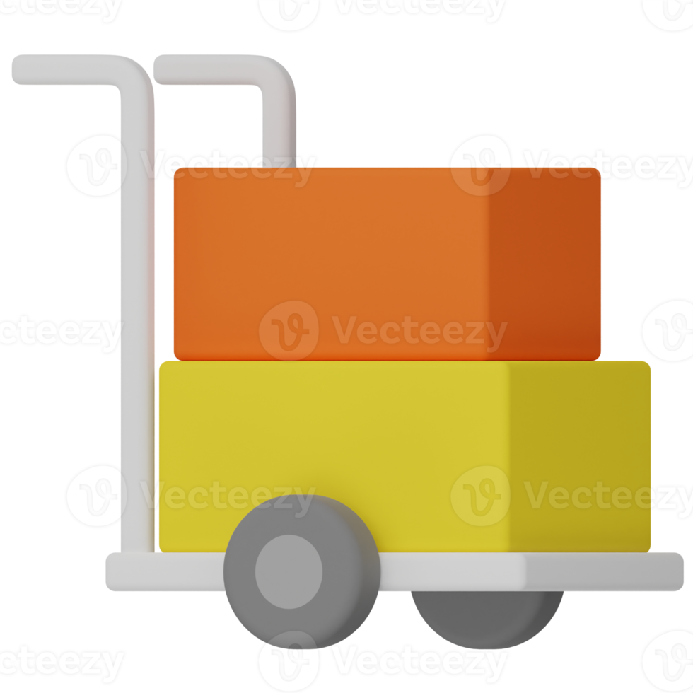 Package Dolly 3D Illustration png