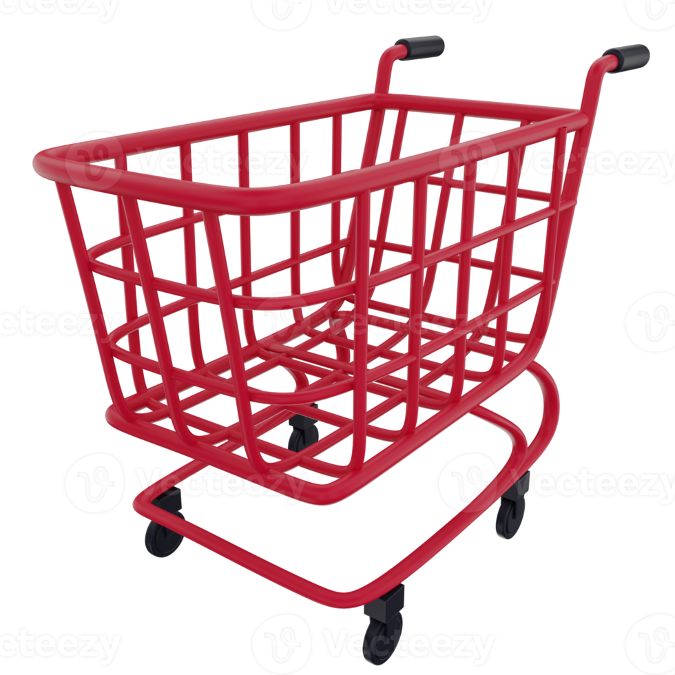 Shopping Cart 3D Illustration png