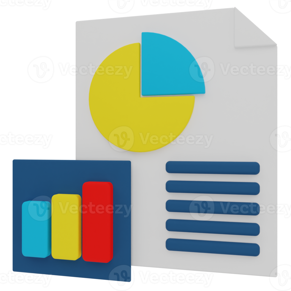 afzet verslag doen van 3d illustratie png