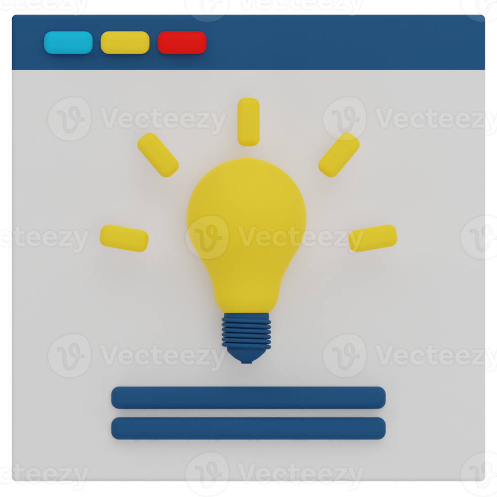 Marketing Idea 3D Illustration png