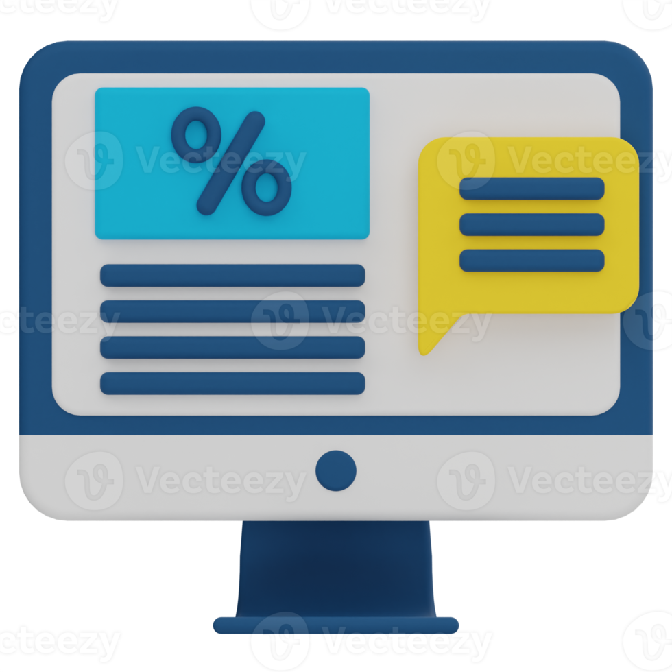 Online Discount 3D Illustration png
