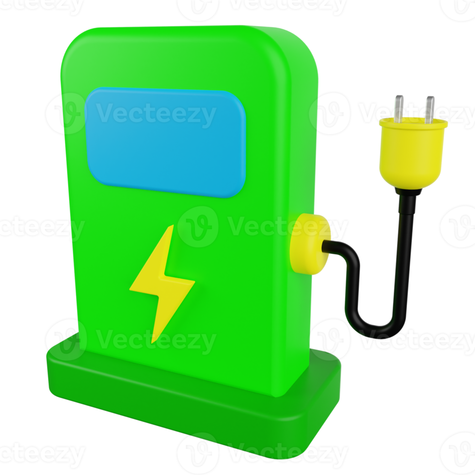 Energy Station 3D Illustration png