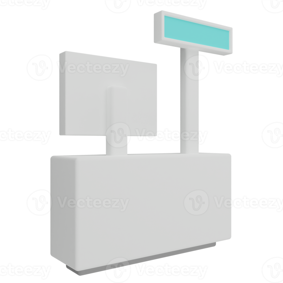 Cashier Machine 3D Illustration png