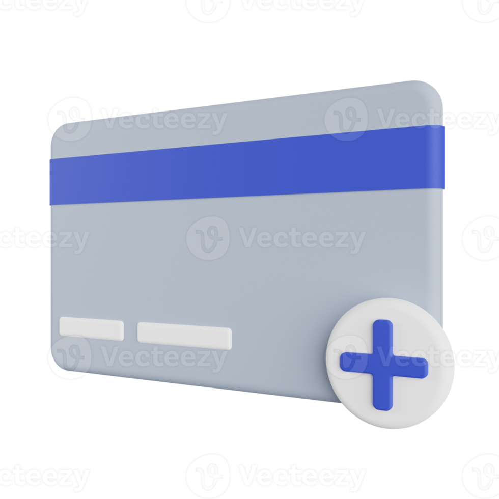 Add Credit Card 3D Illustration png