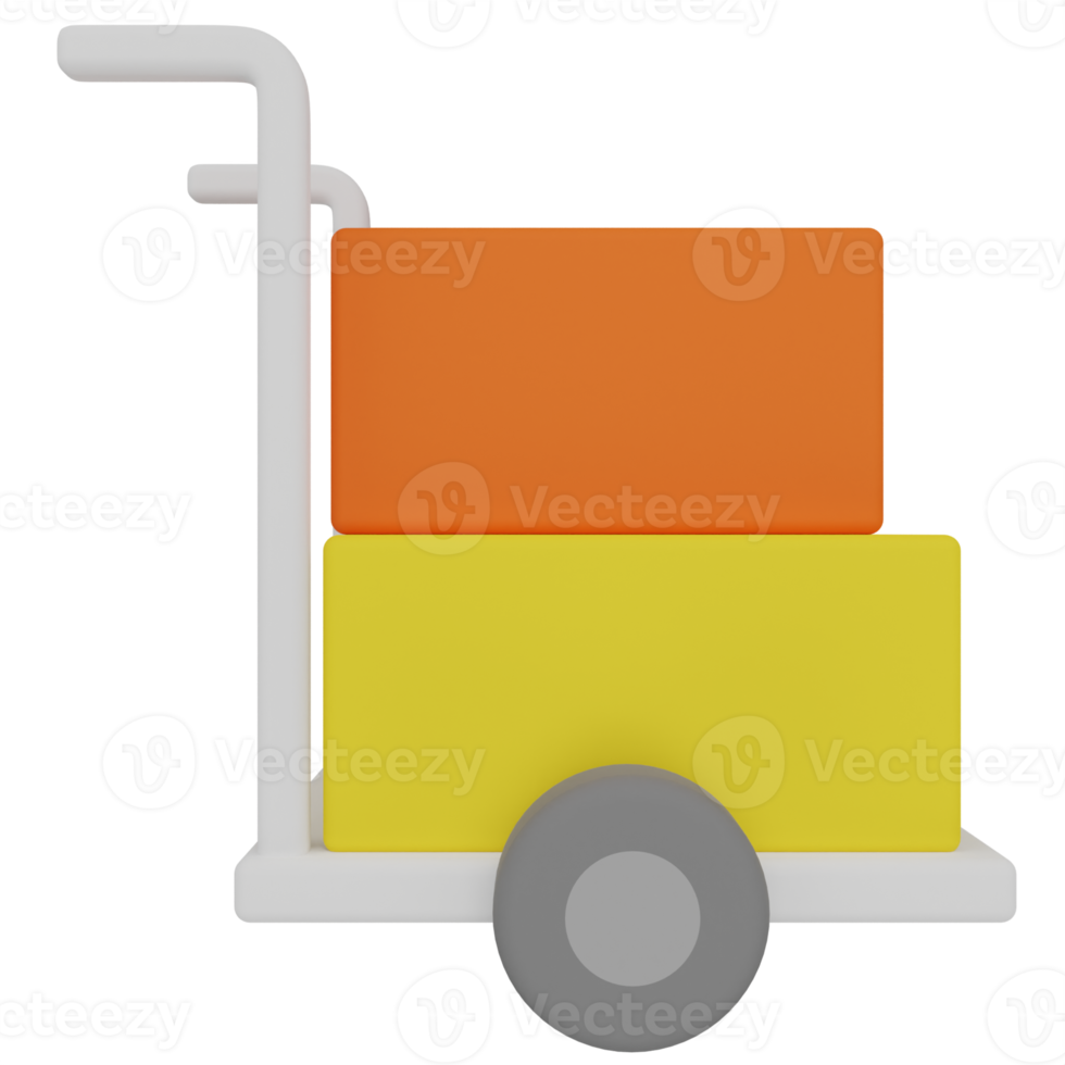 Package Dolly 3D Illustration png