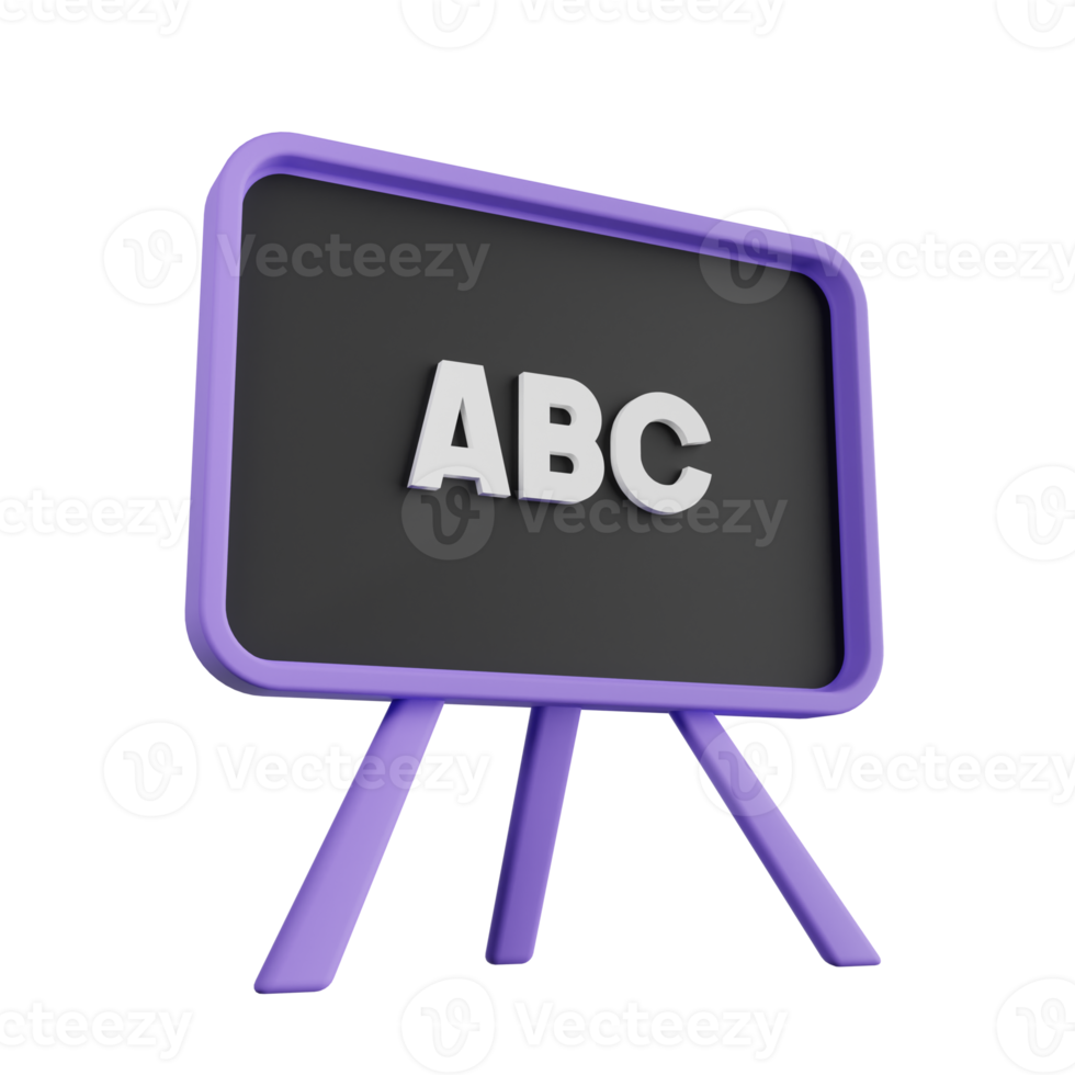 Blackboard 3D Illustration png