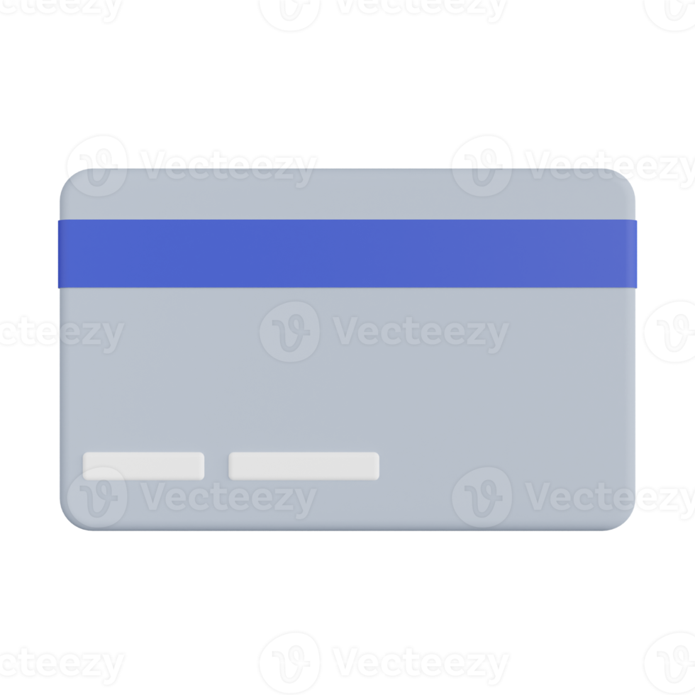 ilustração 3d de cartão de crédito png