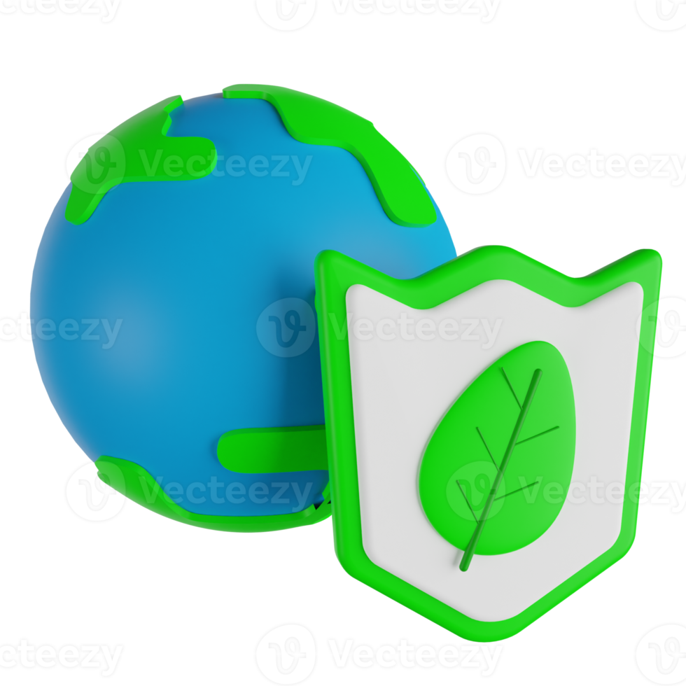 Save Earth 3D Illustration png