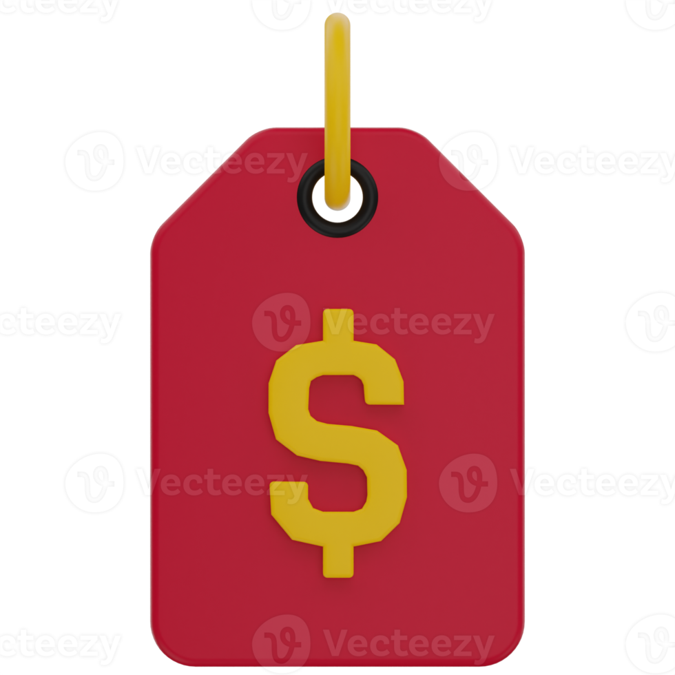 Price Tag 3D Illustration png