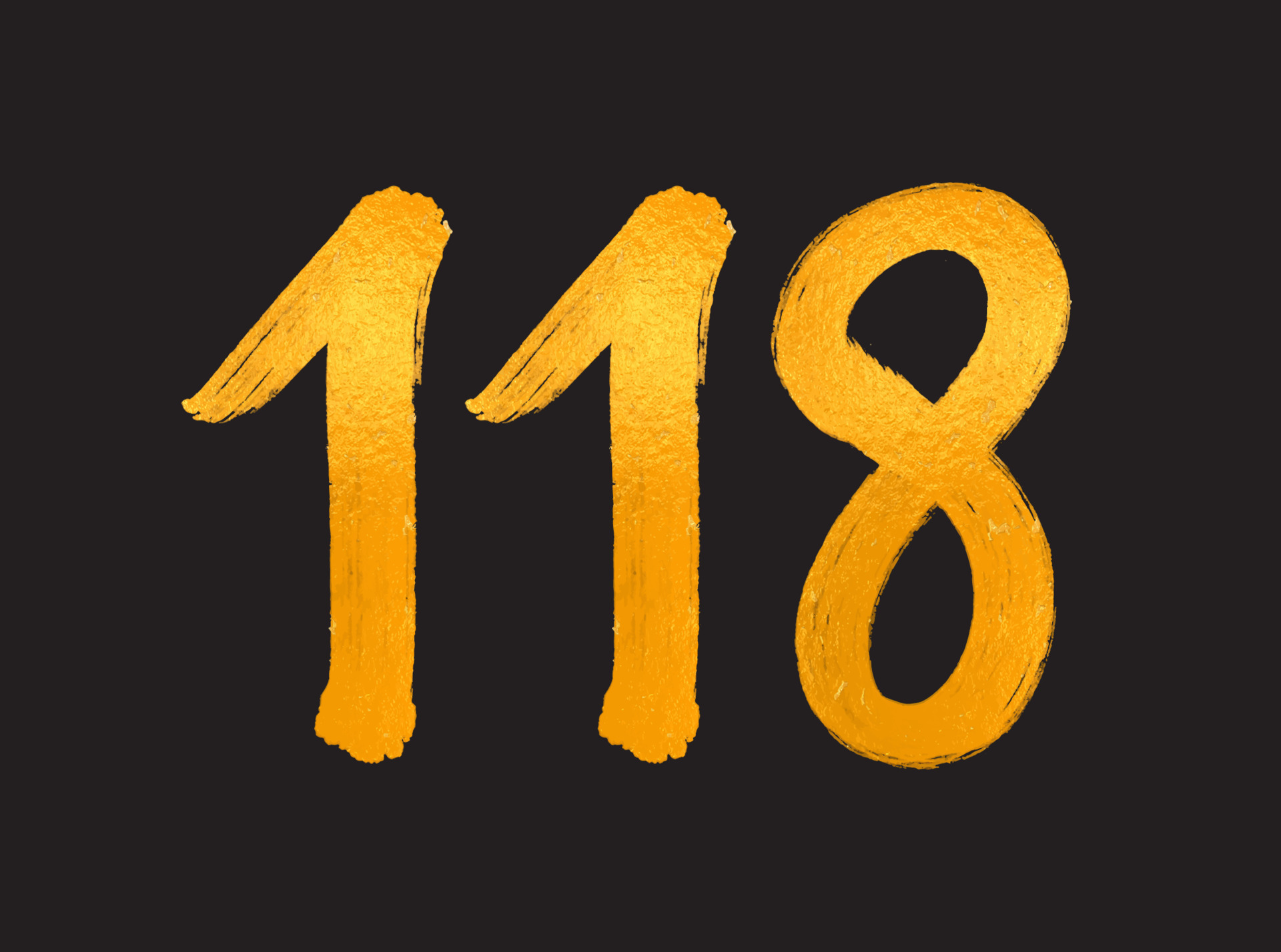 Ilustración vectorial del logotipo de 118 números, plantilla vectorial