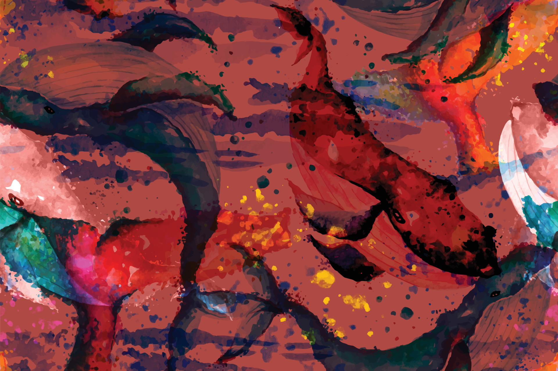Seamless pattern whales watercolor designs for for wrapping paper, wallpapers,prints and fish background 10980408 Vector Art at Vecteezy Seamless pattern whales watercolor designs for for wrapping paper, wallpapers,prints and fish background 10980408 Vector Art at Vecteezy