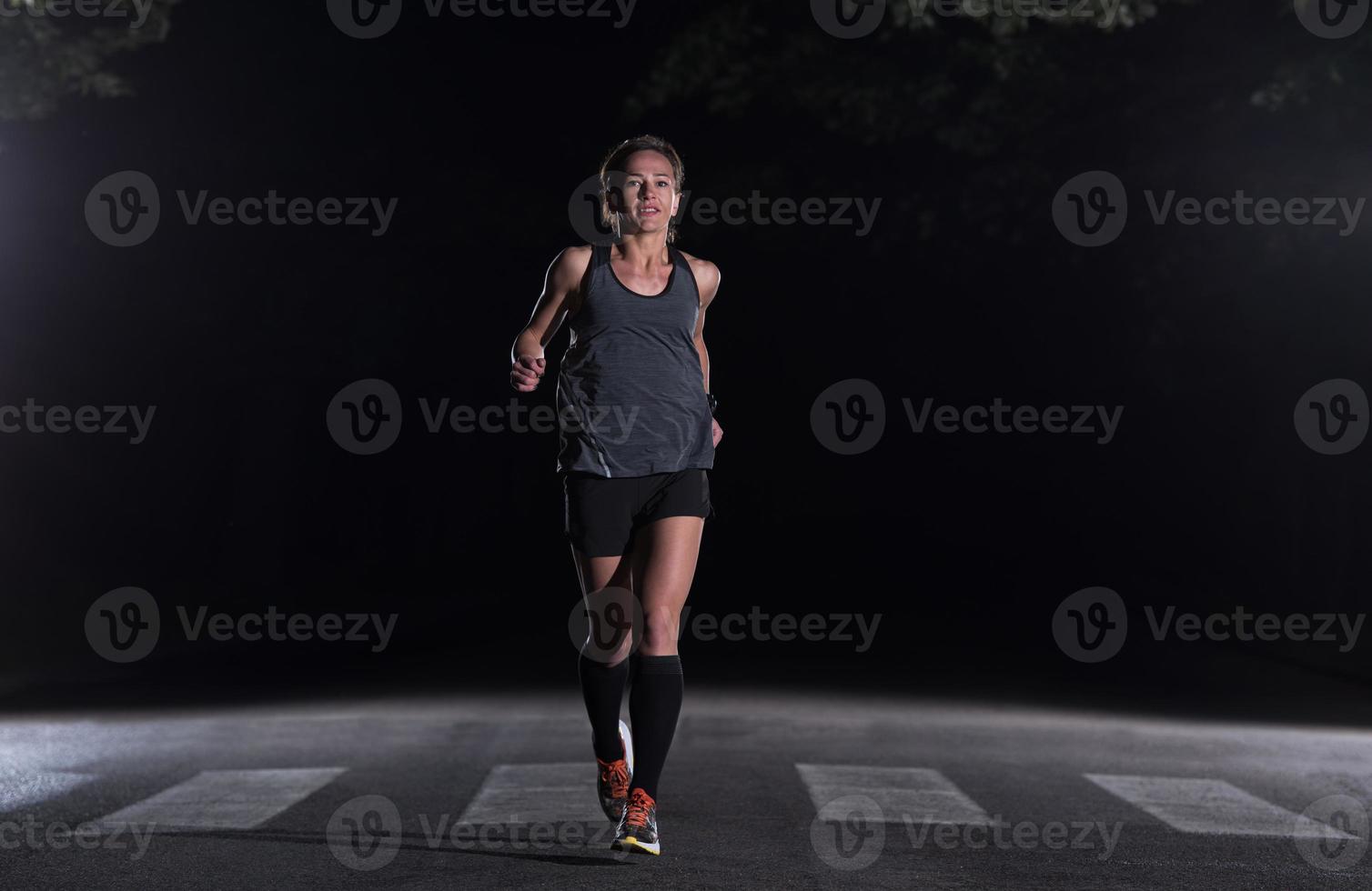 female runner training for marathon photo
