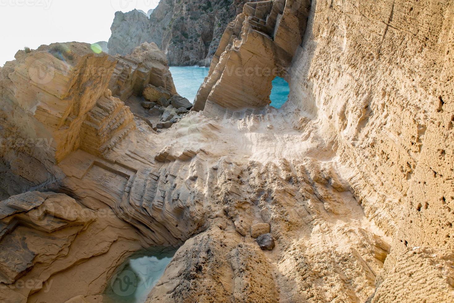 Sa pedrera de Cala de Hort, Atlantis at late afternoon 10981514 Stock