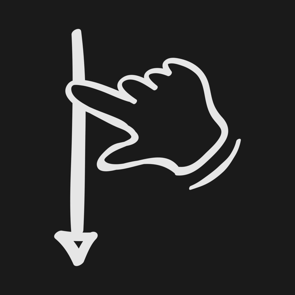 doodle swipe right, swipe up, swipe left and swipe down 10981764 Vector