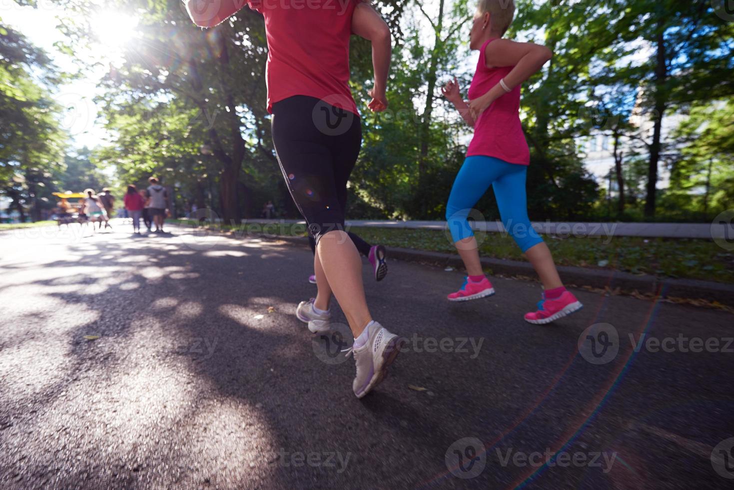 people group jogging photo