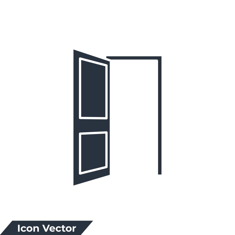 door icon logo vector illustration. door symbol template for graphic and web design collection