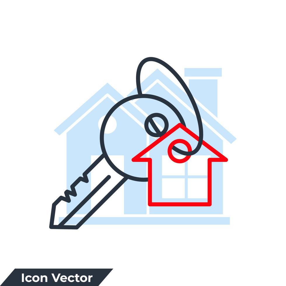 house key icon logo vector illustration. house key symbol template for graphic and web design collection