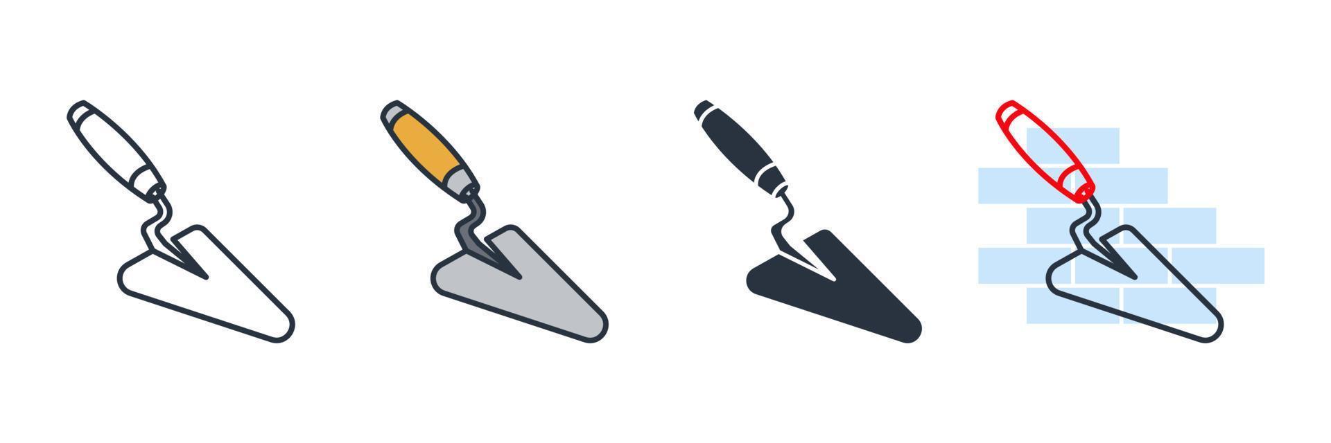 trowel icon logo vector illustration. trowel symbol template for graphic and web design collection