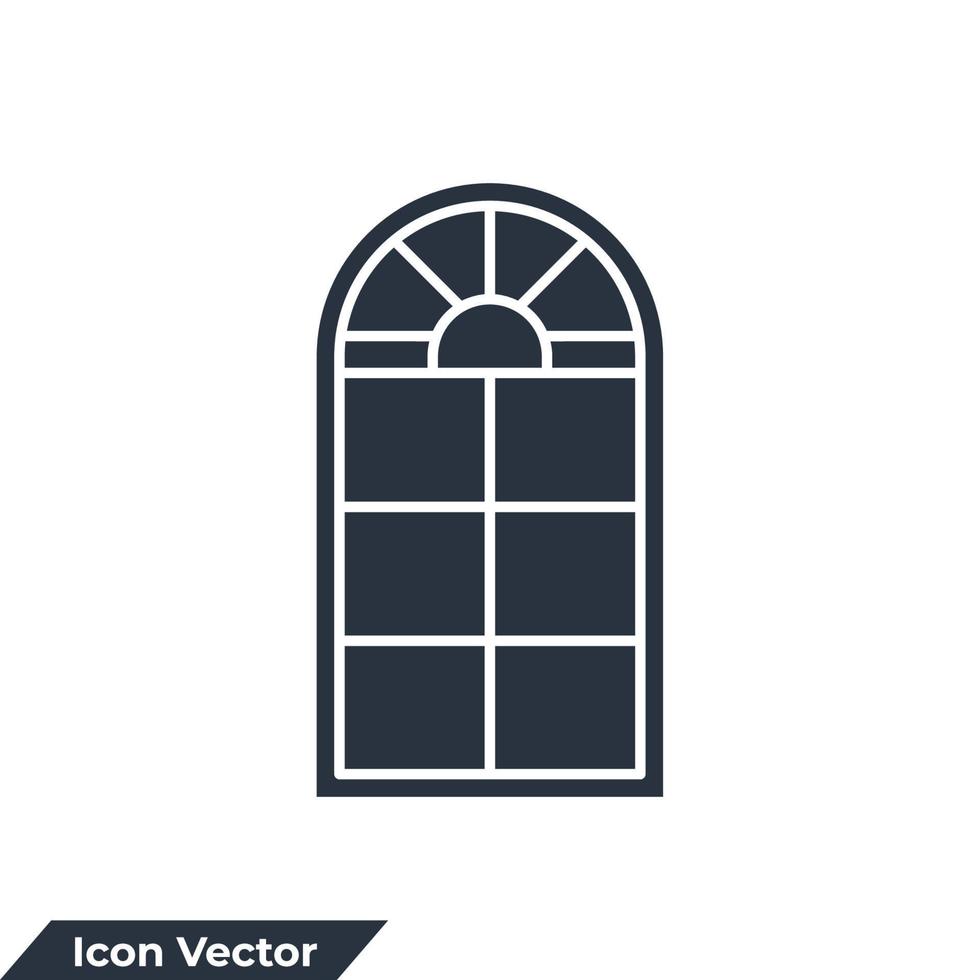 ilustración de vector de logotipo de icono de ventana. plantilla de símbolo de ventana para la colección de diseño gráfico y web