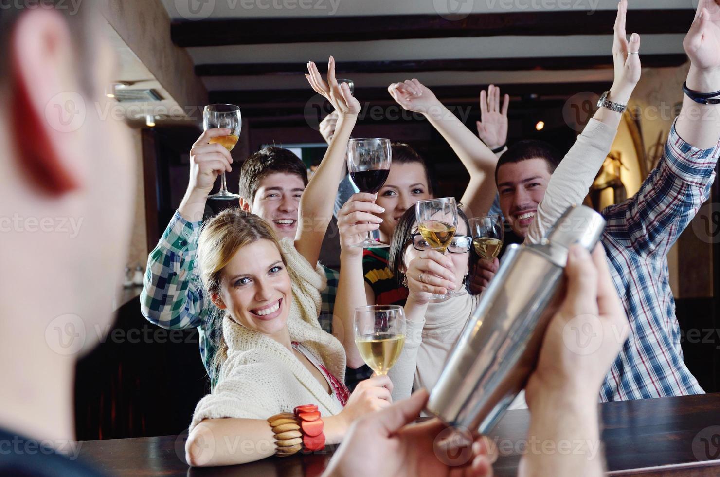 Group of happy young people photo