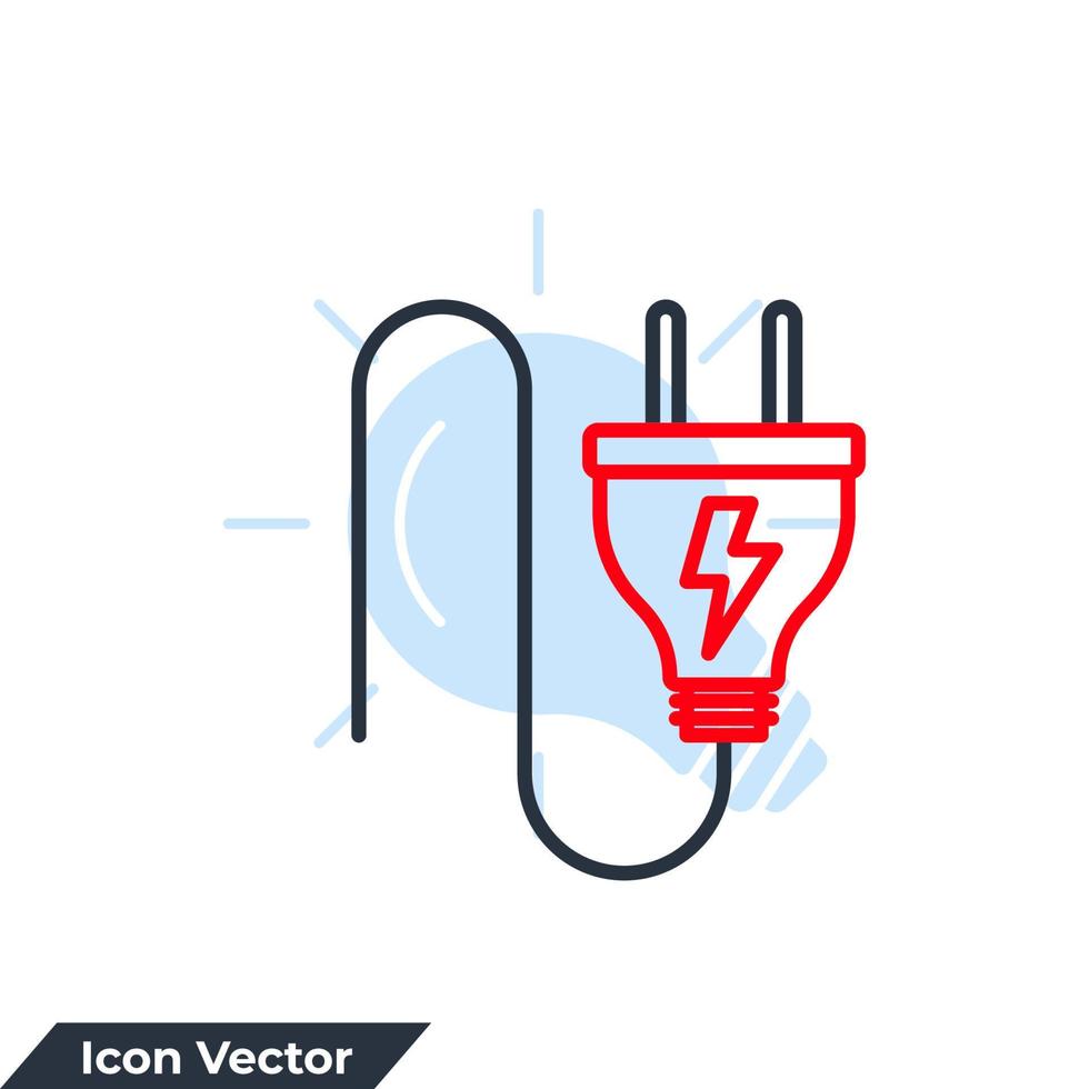 plug icon logo vector illustration. Electric plug sign symbol template for graphic and web design collection