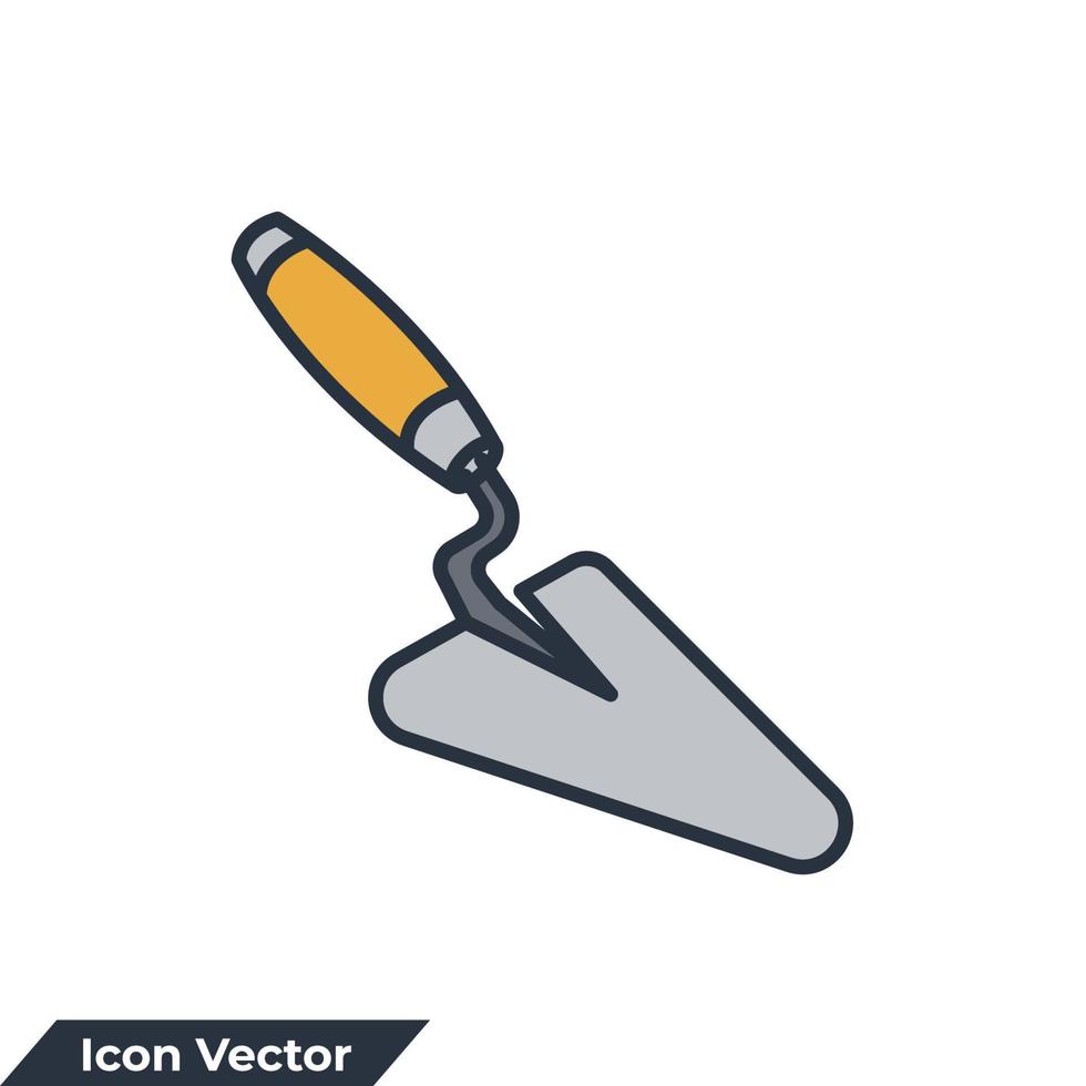 trowel icon logo vector illustration. trowel symbol template for graphic and web design collection